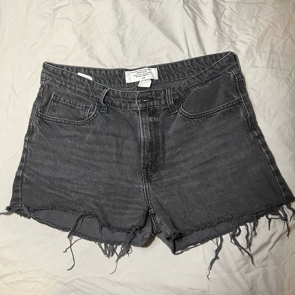 Black Cut-Off Denim shorts - Picture 1 of 2